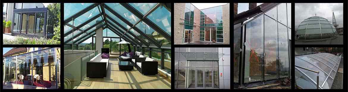 Glass and steel roofs, consrvatories