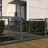 stalen balustrade met rvs spankabels op het terras