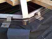 constructie van rvs profielen, rubber isolatie