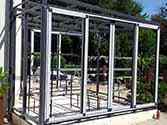 frame van de dubbele schuifdeur gemaakt van aluminium profielen