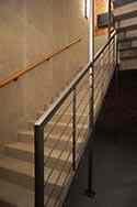 Stalen balustrade met horizontale spijlen