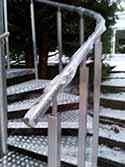 Balustrade met staanders en leuningen van roestvrij staal
