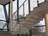 RVS glazen balustrade op trappen